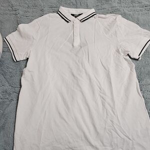 Fashion Nova White Polo with Black Trim